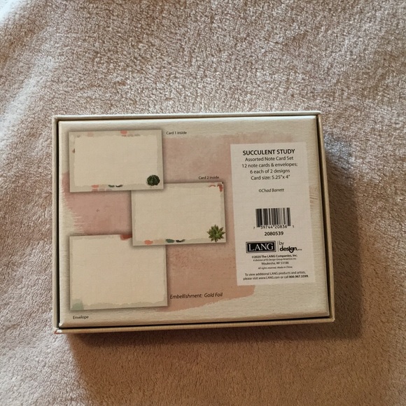 Succulent Cactus Note Card Set of 12 multi design - Picture 12 of 12